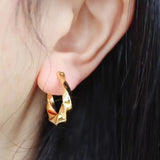Gold Twisted Earrings