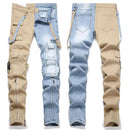 Spilt Strap Cargo Jeans