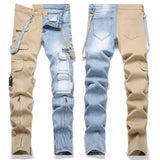 Spilt Strap Cargo Jeans
