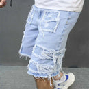 Ripped Pocket Jean Shorts
