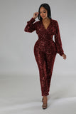 Glitter V neck Romper