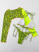 Yellow Leopard 3 Piece Bikini