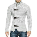 Leather Buckle Turtleneck