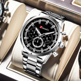 Stainless Steel  Push Button Watch