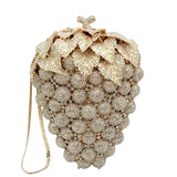 Luxury  Grape Crystal Clutch