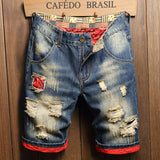 Ripped Patch Vintage Jean Shorts