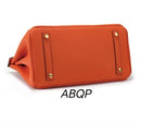 Luxury Genuine Leather Lock Handbag