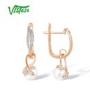 Pure 14K Pearl Gold Earrings