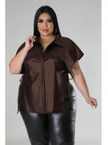 Plus Size Side Tied Top