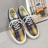 plaid mixed Color Sneakers