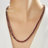 Natural Red Garnet Necklace