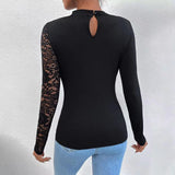 Left Lace Sleeve Top