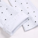 White Polka Dot  Rhinestone Jeans