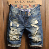 Ripped Patch Vintage Jean Shorts