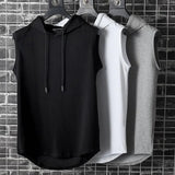 Vest Sleeveless Hooded Shirt Top