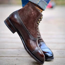 Bullock Flock Lace-up Round Toe Boots