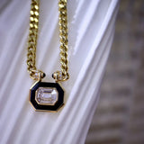 Diamonds Onyx Cuban Necklaces
