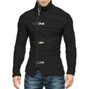 Leather Buckle Turtleneck