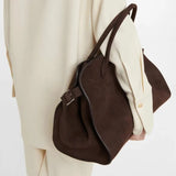 leather large capacity commuter Handbag