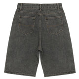 Side Double Zip Jean  Shorts