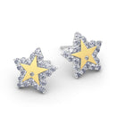 Star Stud Moissanite Earrings