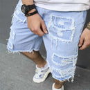 Ripped Pocket Jean Shorts