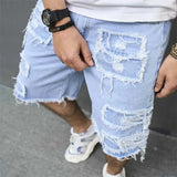 Ripped Pocket Jean Shorts