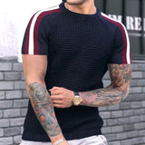 Waffled Stripe Shirt Top