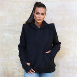 Shoulder Pad Sweater Hoodie