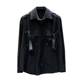 Double Buckle Pocket Dress Shirt