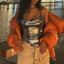 Shiny Metallic Tank Top