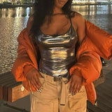 Shiny Metallic Tank Top