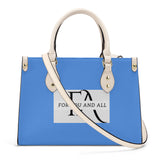 Blue Luxury Leather Tote HandBag