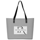 Grey Waterproof Leather Handbag