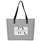 Grey Waterproof Leather Handbag