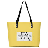 Yellow Waterproof Leather Handbag