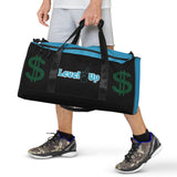 Black And Sky Blue Duffle Bag