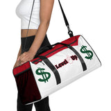 White And Red Duffle Bag