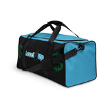 Black And Sky Blue Duffle Bag