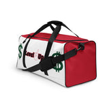 White And Red Duffle Bag