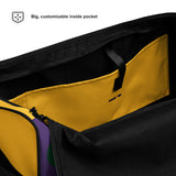 Purple And Yellow Duffle bag