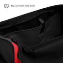 Red And Grey Duffle Bag