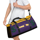 Purple And Yellow Duffle bag