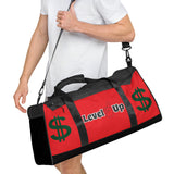 Red And Grey Duffle Bag