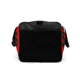 Red And Grey Duffle Bag