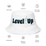White Reversible bucket hat