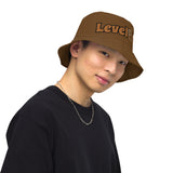 Brown Reversible bucket hat