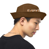 Brown Reversible bucket hat