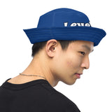 Blue Reversible bucket hat