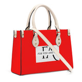 Red Luxury Leather Tote HandBag